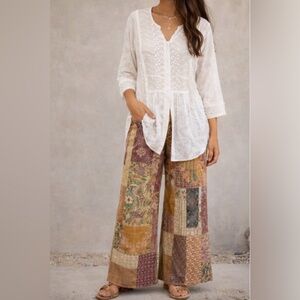 Coldwater Creek Vintage-Inspired Lace with Embroidered Detailing ~ Size Large